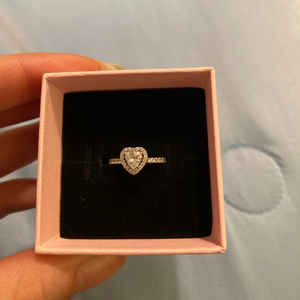 Pandora size 5 925 Silver Heart ring promise ring engagement